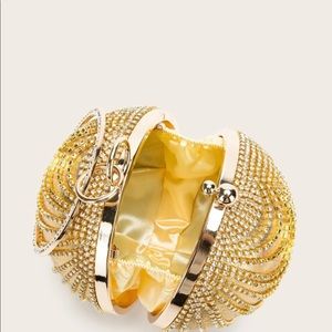 Mini Rhinestone Decor Ball Shaped Clutch Bag